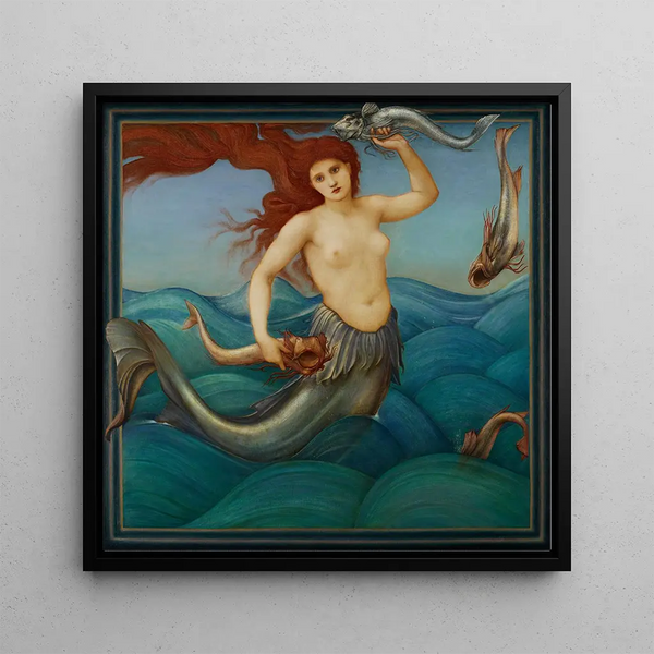 A Sea Nymph - Sir Edward Coley Burne-Jones — wall display of the artwork