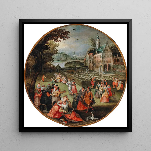 An Allegory of Spring - Jacob Grimmer — framed artwork on a wall