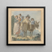 A family of peasants with a donkey - Samuel Shelley — framed artwork on a wall