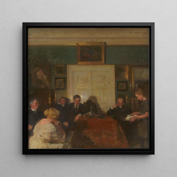 A celebration in the artist's house - Julius Paulsen — wall display of the artwork