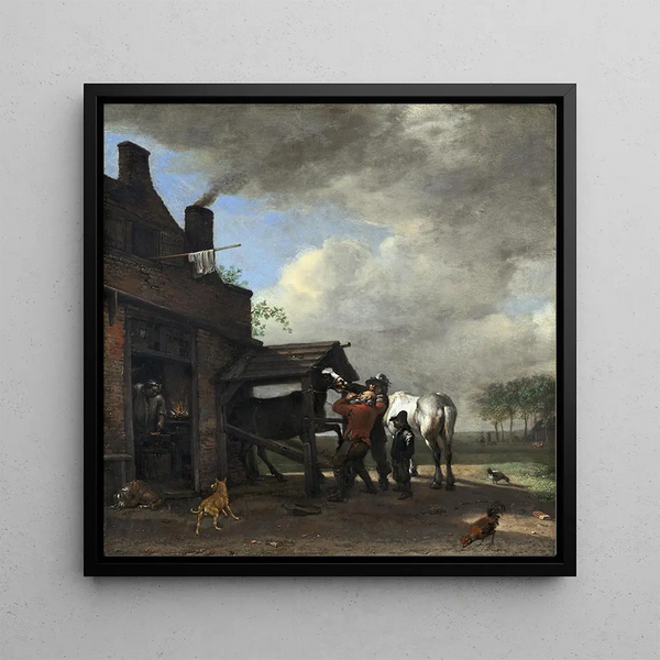 a forge - Paulus Potter — framed artwork on a wall