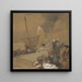 A Windy Day - Dudley Hardy — framed artwork on a wall