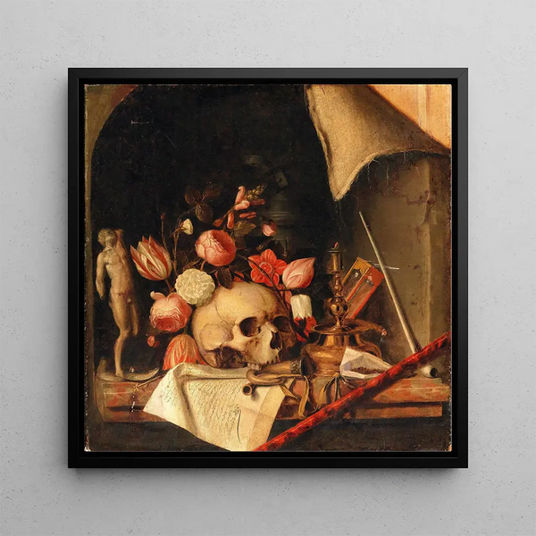 a Still Life Vanitas Trompe-l'œil Painting - Cornelius Norbertus Gijsbrechts — wall display of the artwork