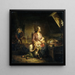 A Wealthy Lady Visits a Poor Family - Gerardus Terlaak — framed artwork on a wall