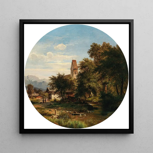 a scene in the lower Inn valley - Ludwig Halauska — wall display of the artwork