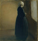 an old woman standing near a window - Vilhelm Hammershi — artwork view