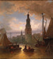 a View of Amsterdam by Moonlight - Elias Pieter van Bommel — artwork view