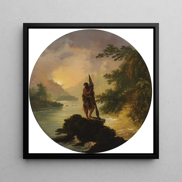 A view in the dark bay, New Zealand - William Hodges — wall display of the artwork