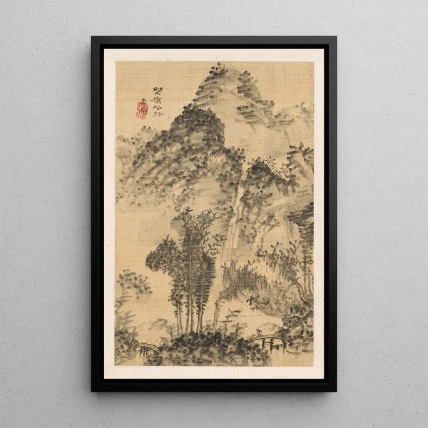 Pont Sauvage Promenade des Poètes - Uragami Gyokudō — framed artwork on a wall