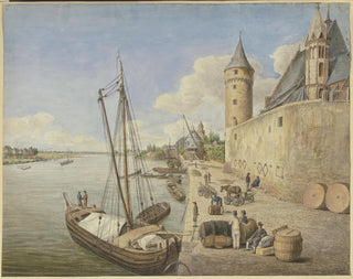 the River Main in Frankfurt am Main with Saint Leonard's Church - Ursula Magdalena Reinheimer — artwork view
