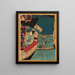 Navigation sur la rivière Sumida - Utagawa Kunisada II — framed artwork on a wall