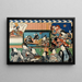Actors looking at votive images of themselves - Utagawa Kunisada Toyokuni III — framed artwork on a wall