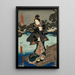 Noir - Utagawa Kunisada Toyokuni III — framed artwork on a wall