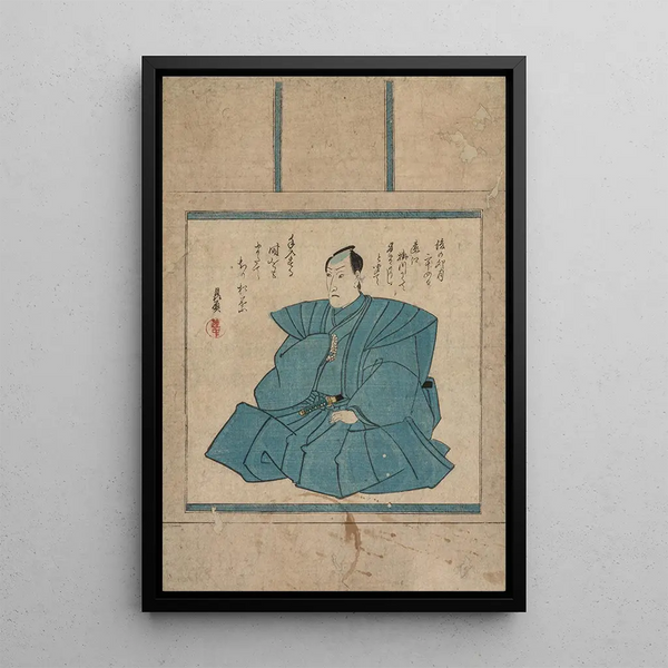 Portrait - Utagawa Kunisada Toyokuni III — framed artwork on a wall