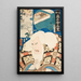 The restaurant Manky L'acteur Ichikawa Kodanji IV en Hige no Iky - Utagawa Kunisada Toyokuni III — framed artwork on a wall