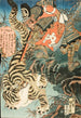 Watnai capturing a tiger - Utagawa Kunisada Toyokuni III — artwork view