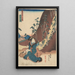 Woman at the Foot of a Mountain Path in Hizaka - Utagawa Kunisada Toyokuni III — framed artwork on a wall