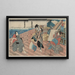 Hakata kojor kezori kuemon komatsuya soshichi - Utagawa Kuniyoshi — framed artwork on a wall