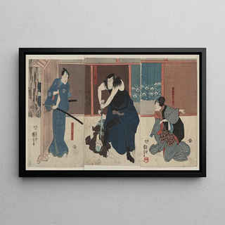 Igami no gonta gonta nyb kosen shme Kokingo - Utagawa Kuniyoshi — framed artwork on a wall