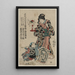 Rokudaime Iwai Hanshir Shichikaiki Tsuizen Shigenoi Ko Wakare - Utagawa Kuniyoshi — framed artwork on a wall