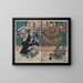 Sat Norikiyo, the monk Saigyō Yoshinaka - Utagawa Kuniyoshi — framed artwork on a wall