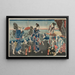 Sunrise at Futami Bay - Utagawa Kuniyoshi — framed artwork on a wall