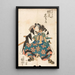 the actor Band Shka in the role of boshi Rikiya in the painting Kanadehon Chshingura - Utagawa Kuniyoshi — framed artwork on a wall
