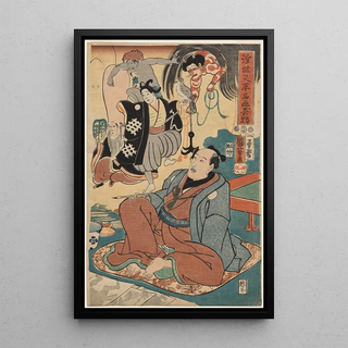 Utagawa Kuniyoshi - The Strange Occurrence of Ukiyo Matahei and his Famous Paintings.webp