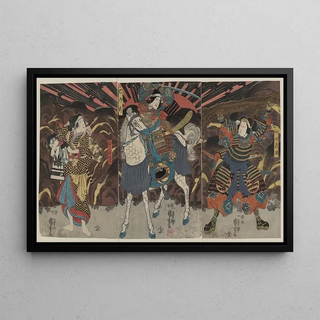 Utagawa Kuniyoshi - Wada yoshimori tomoe gozen yamabuki.webp