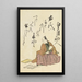 Collection of Spiritual Poems on Michinoku Paper Pl13 - Utagawa Toyohiro — framed artwork on a wall