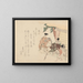 Three Men and a Stable Hand Holding the Bridle - Utagawa Toyohiro — framed artwork on a wall