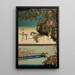 The Great Battle of the Minamoto and Taira Clans at Ichinotani in the Second Month of the Third Year of Juei 1185 - Utagawa Yoshikazu — framed artwork on a wall