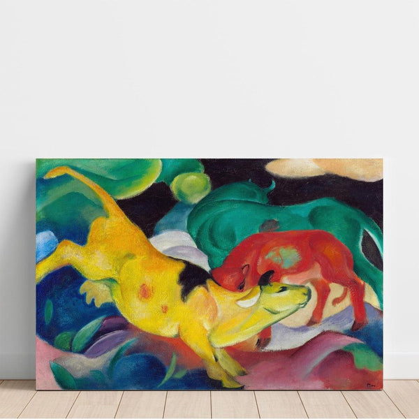 Reproduction of the painting Cows, red, green, yellow - Franz Marc