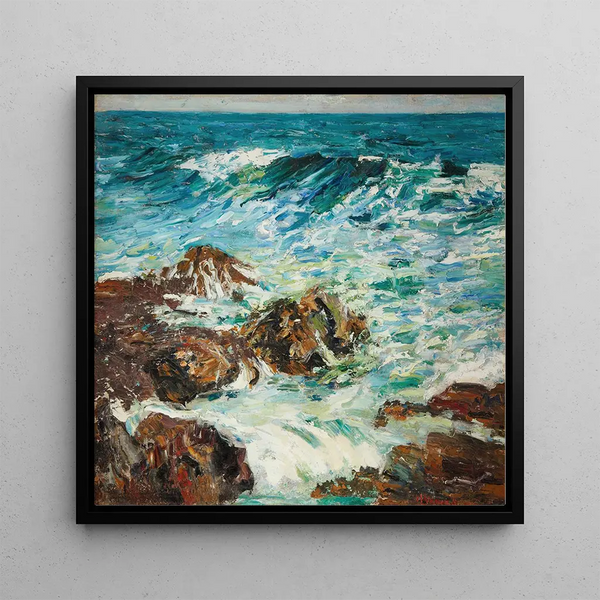 Vague crashing waves - Vance H. Swope — framed artwork on a wall