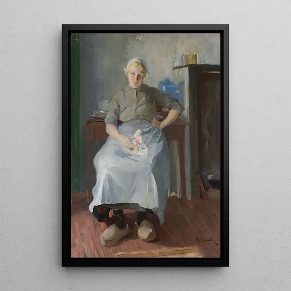 Woman Breton - Valentin Alexandrovich Serov — framed artwork on a wall