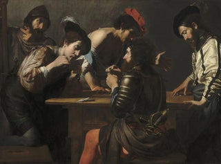 Soldiers playing cards and dice, the cheaters - Valentin de Boulogne — artwork view