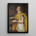 A girl holding grapes - Valentine Cameron Prinsep — framed artwork on a wall