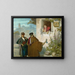 La cour de Pelando la pava - Valeriano Domínguez Bécquer — framed artwork on a wall