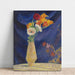 Reproduction of the painting Vase d'Anémones sur Fond Bleu - Henri Lebasque