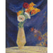 Reproduction of the painting Vase d'Anémones sur Fond Bleu - Henri Lebasque