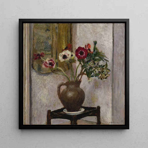 Vase danmones - Édouard Vuillard — framed artwork on a wall