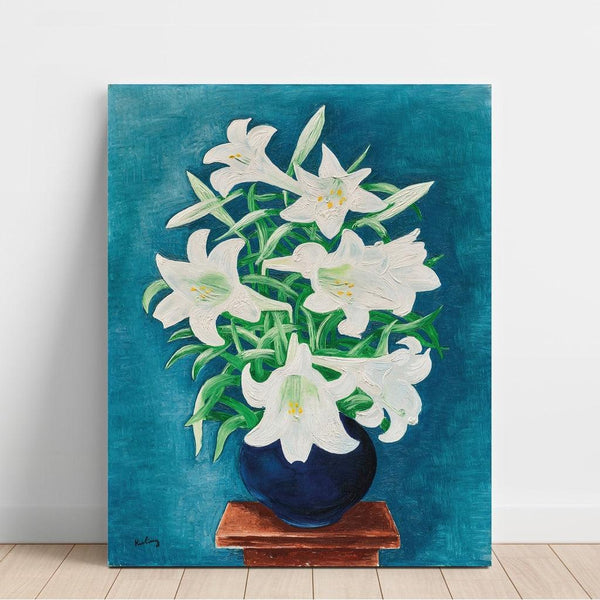 Reproduction of the painting Vase de lys - Moïse Kisling