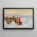Homage to the monastery on the Volga River - Vasili Ivanovich Pavlov — framed artwork on a wall