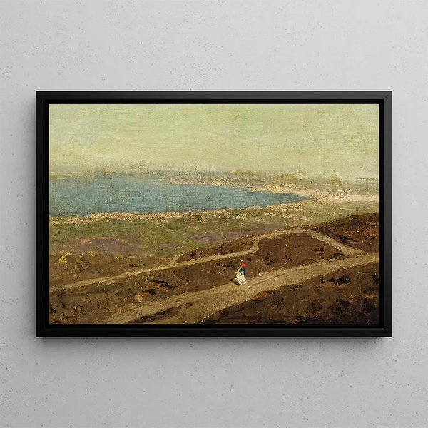 Promenade solitaire le long de la côte - Vasily Dmitrievich Polenov — framed artwork on a wall