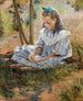 a young girl playing with a doll - Vasily Vasilyevich Konovalov — artwork view