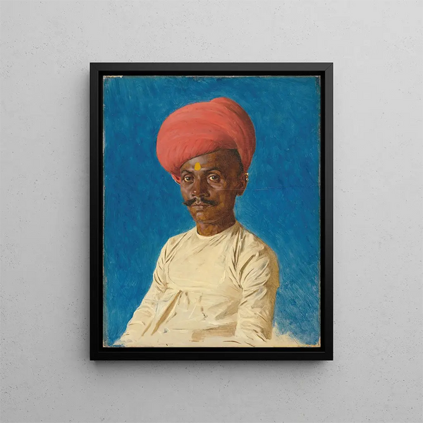 Bania Merchant in Bombay - Vasily Vereshchagin — framed artwork on a wall