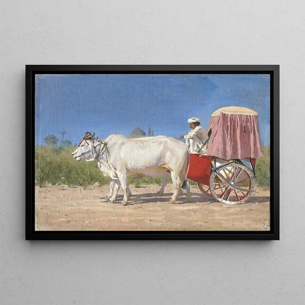 Carriage Painting for Delhi - Vasily Vereshchagin — framed artwork on a wall