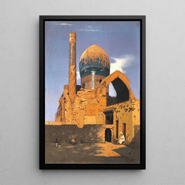 Mausoleum of Gūr-e Amir Painting in Samarkand - Vasily Vereshchagin — framed artwork on a wall