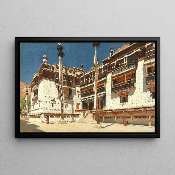 Monastery of Hemis in Ladakh - Vasily Vereshchagin — framed artwork on a wall