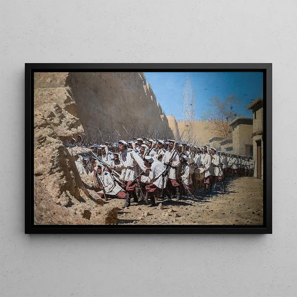 Laissez-les entrer - Vasily Vereshchagin — framed artwork on a wall